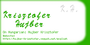 krisztofer hujber business card